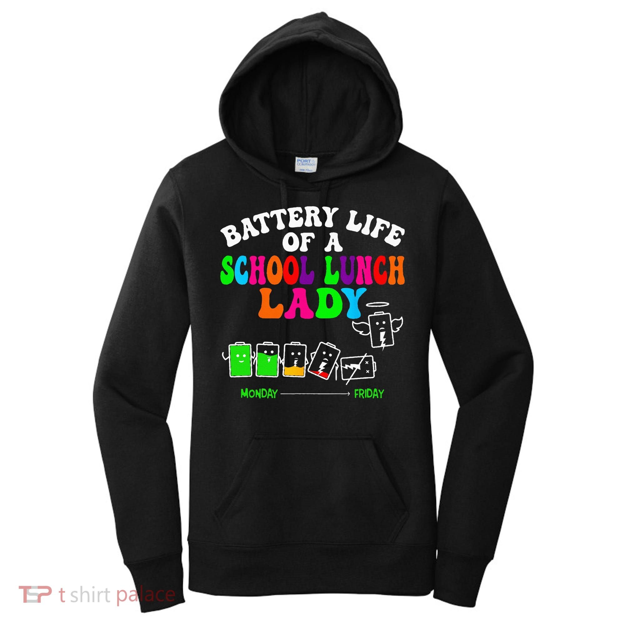 Lunch Lady Battery Cafeteria Food Preparation Assistant Women's Hoodie