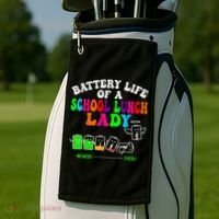 Lunch Lady Battery Cafeteria Food Preparation Assistant Golf Towel thumb 2