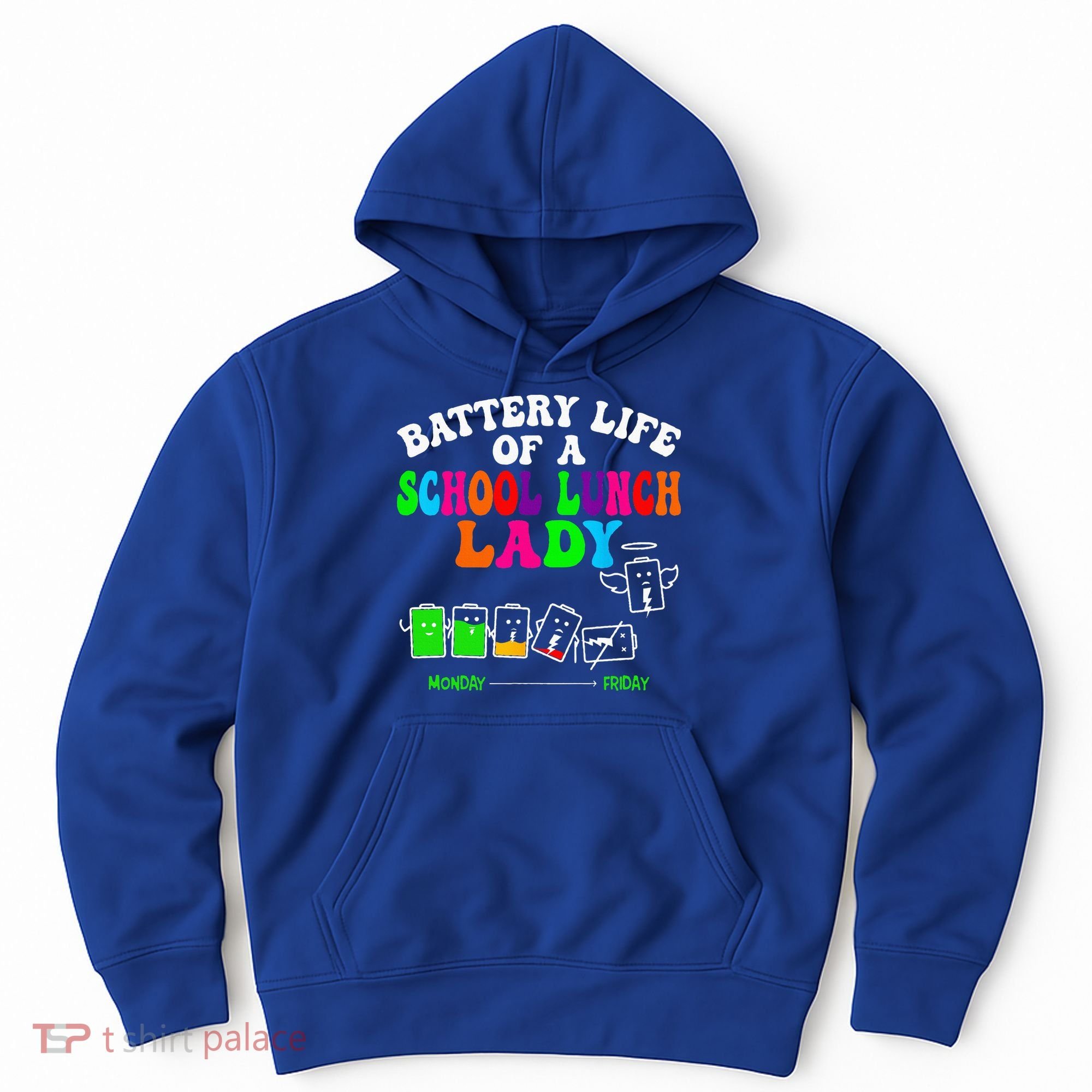 Lunch Lady Battery Cafeteria Food Preparation Assistant Hoodie