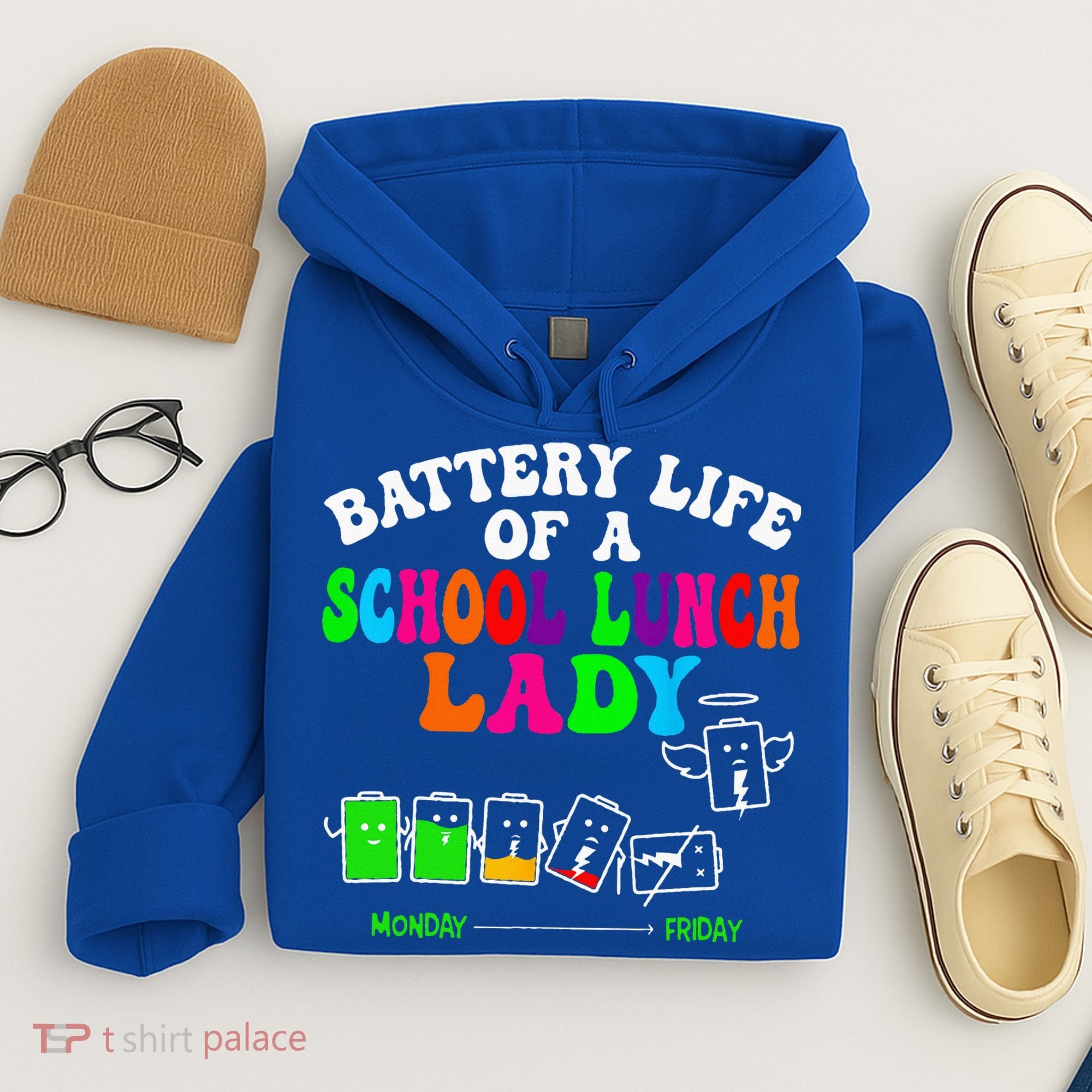 Lunch Lady Battery Cafeteria Food Preparation Assistant Hoodie