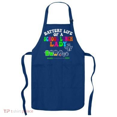 Lunch Lady Battery Cafeteria Food Preparation Assistant Apron