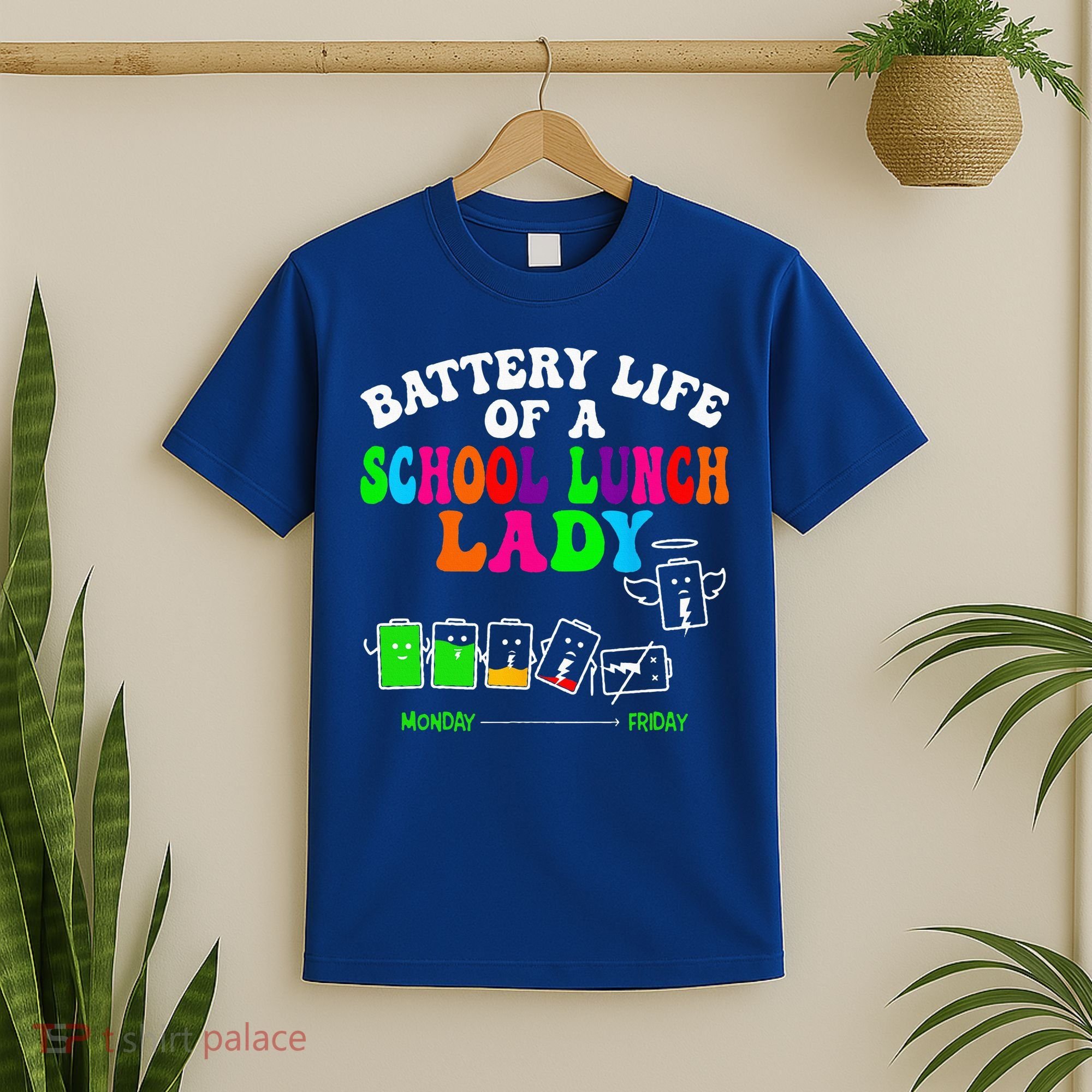 Lunch Lady Battery Cafeteria Food Preparation Assistant T-Shirt