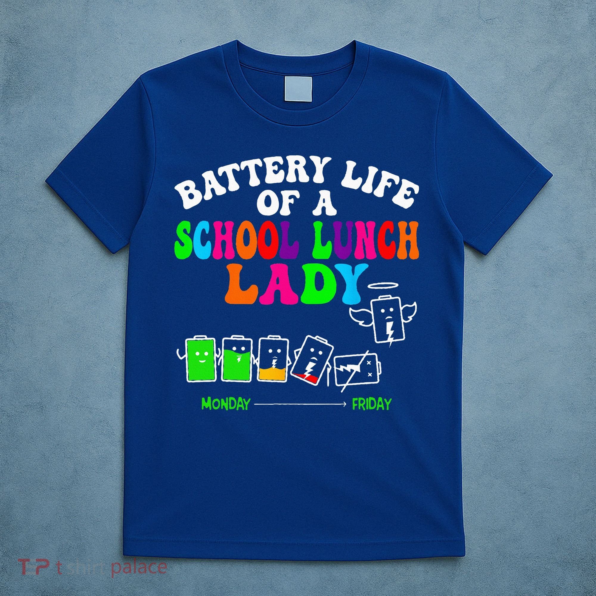 Lunch Lady Battery Cafeteria Food Preparation Assistant T-Shirt