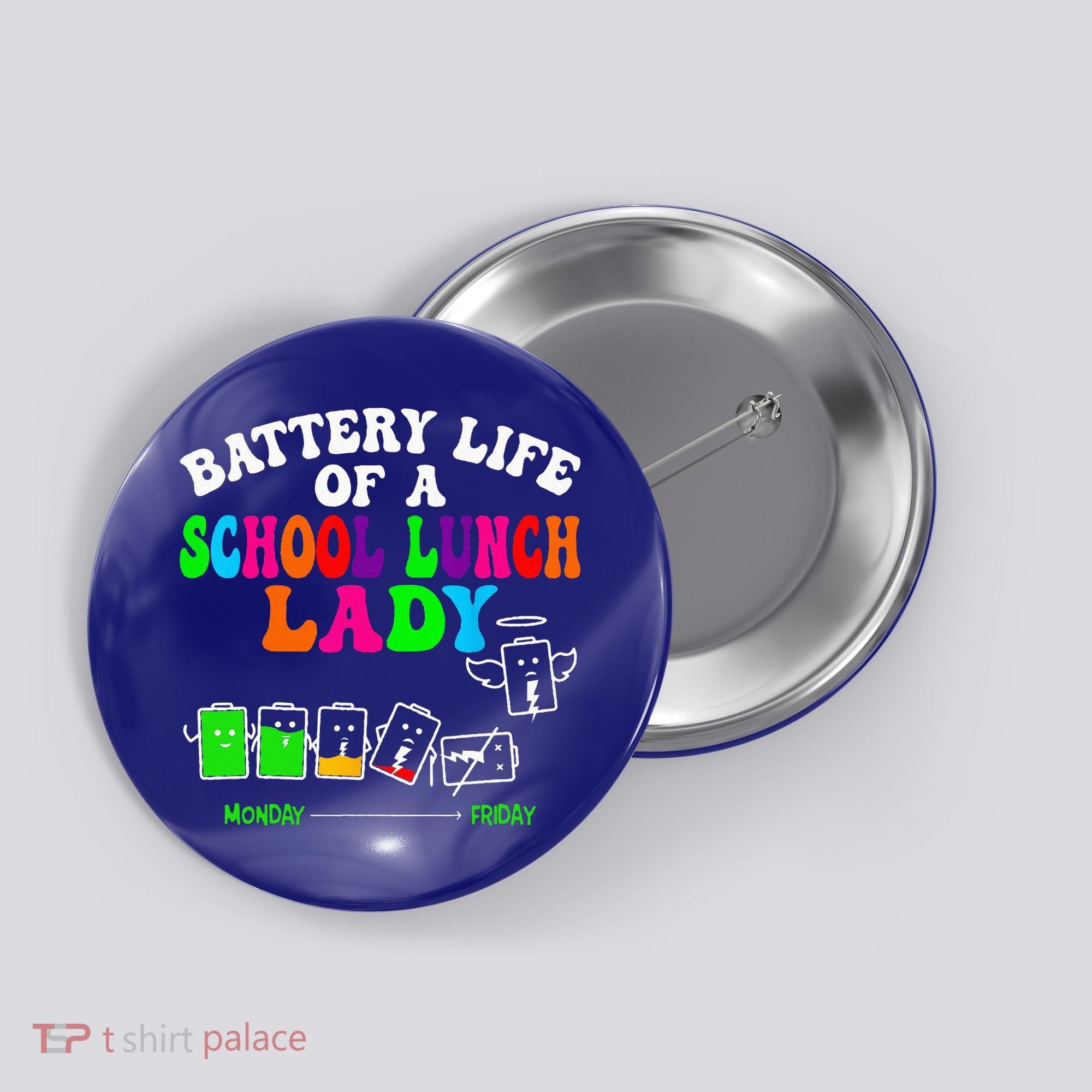 Lunch Lady Battery Cafeteria Food Preparation Assistant Button