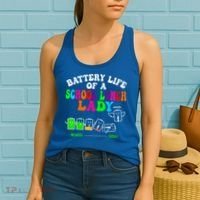 Lunch Lady Battery Cafeteria Food Preparation Assistant Women's Tank Top thumb 2