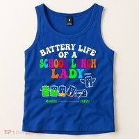 Lunch Lady Battery Cafeteria Food Preparation Assistant Tank Top thumb 2