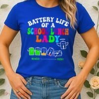 Lunch Lady Battery Cafeteria Food Preparation Assistant Women's T-Shirt thumb 2