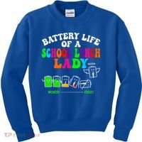 Lunch Lady Battery Cafeteria Food Preparation Assistant Kids Sweatshirt thumb 0