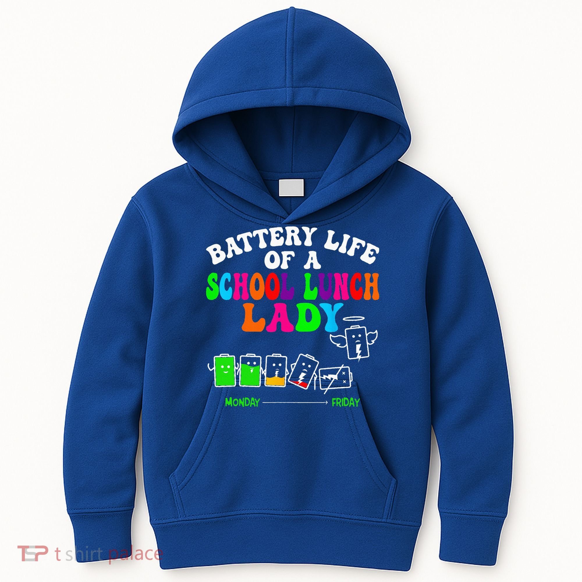 Lunch Lady Battery Cafeteria Food Preparation Assistant Kids Hoodie