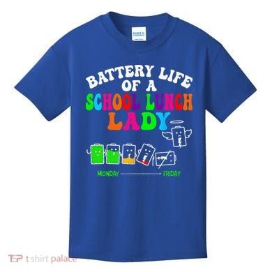 Lunch Lady Battery Cafeteria Food Preparation Assistant Kids T-Shirt