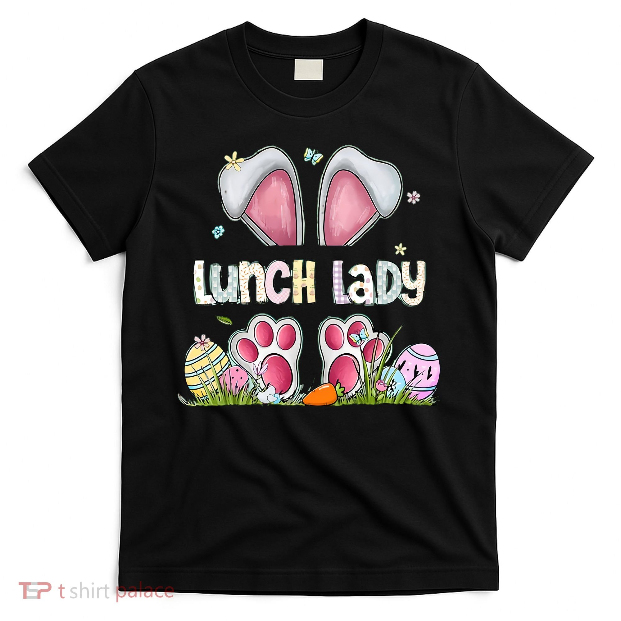 Lunch Lady Bunny Cute Easter Lunch Lady Easter Cafeteria Worker Lunch T-Shirt