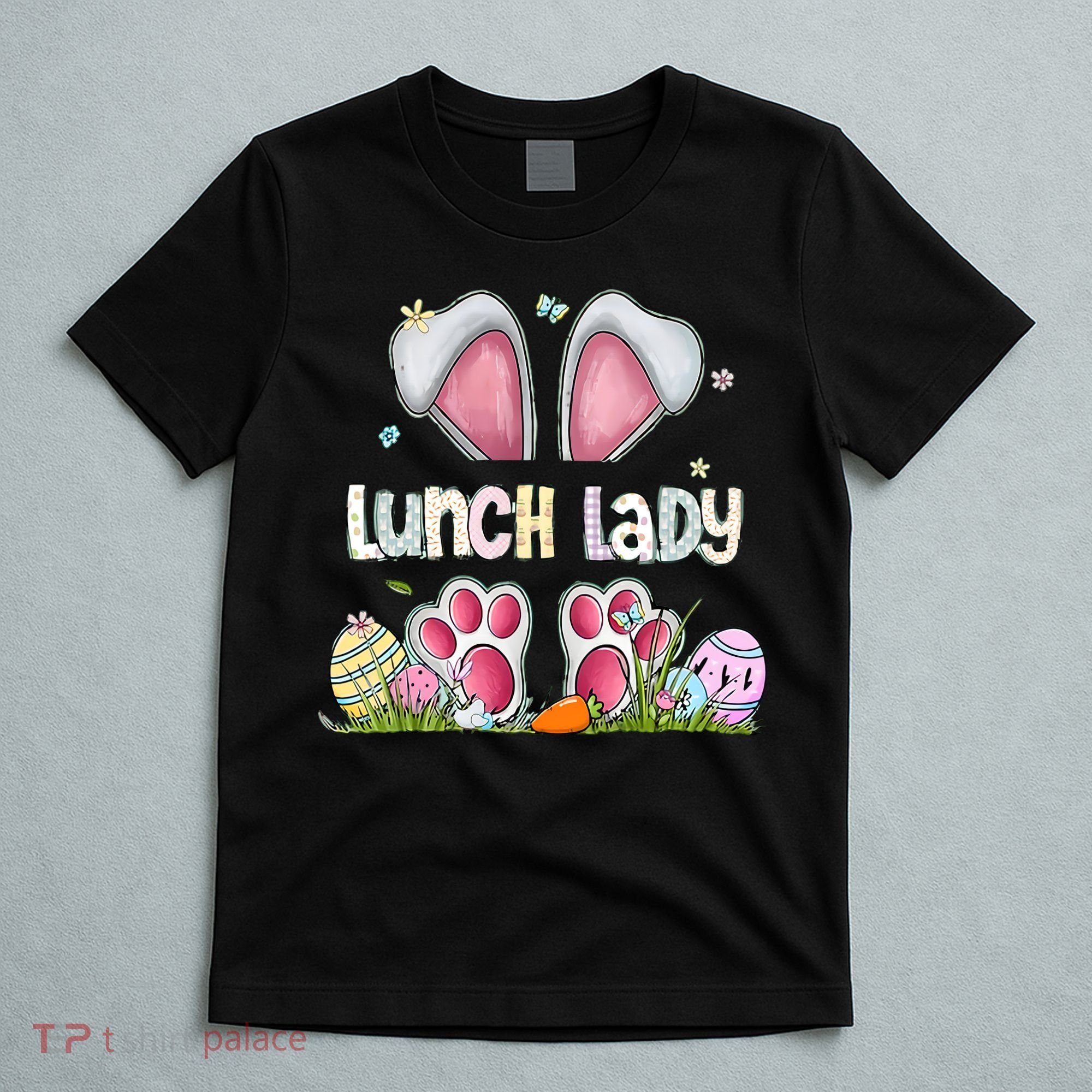 Lunch Lady Bunny Cute Easter Lunch Lady Easter Cafeteria Worker Lunch T-Shirt