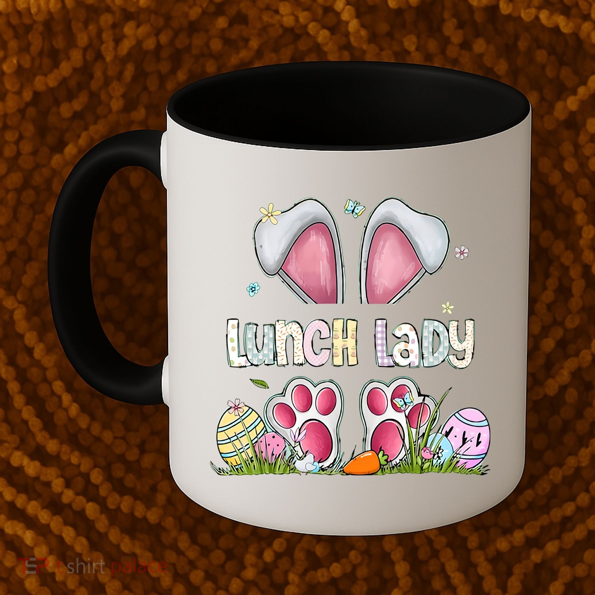 Lunch Lady Bunny Cute Easter Lunch Lady Easter Cafeteria Worker Lunch Coffee Mug