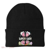 Lunch Lady Bunny Cute Easter Lunch Lady Easter Cafeteria Worker Lunch Beanie thumb 0