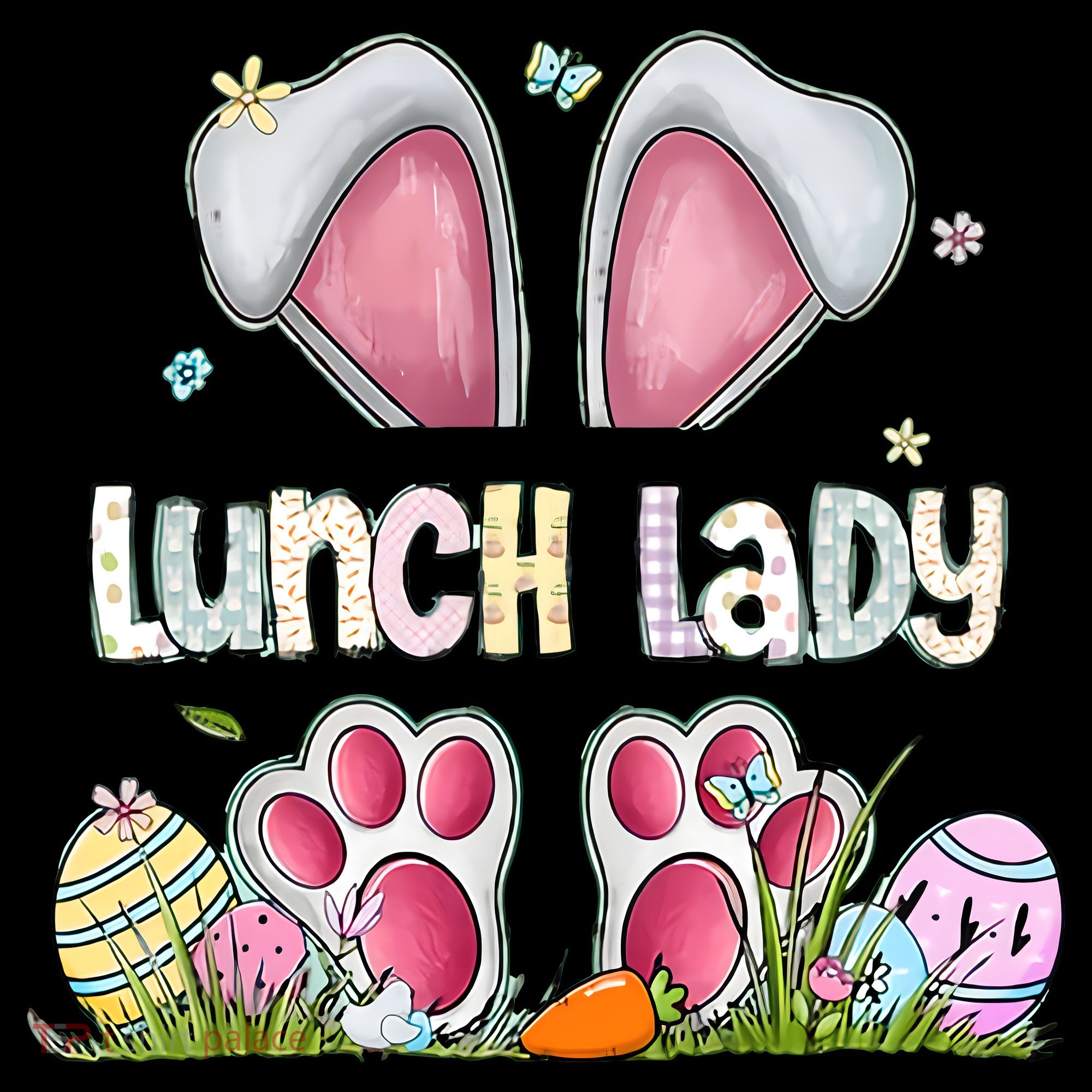 Lunch Lady Bunny Cute Easter Lunch Lady Easter Cafeteria Worker Lunch Coaster