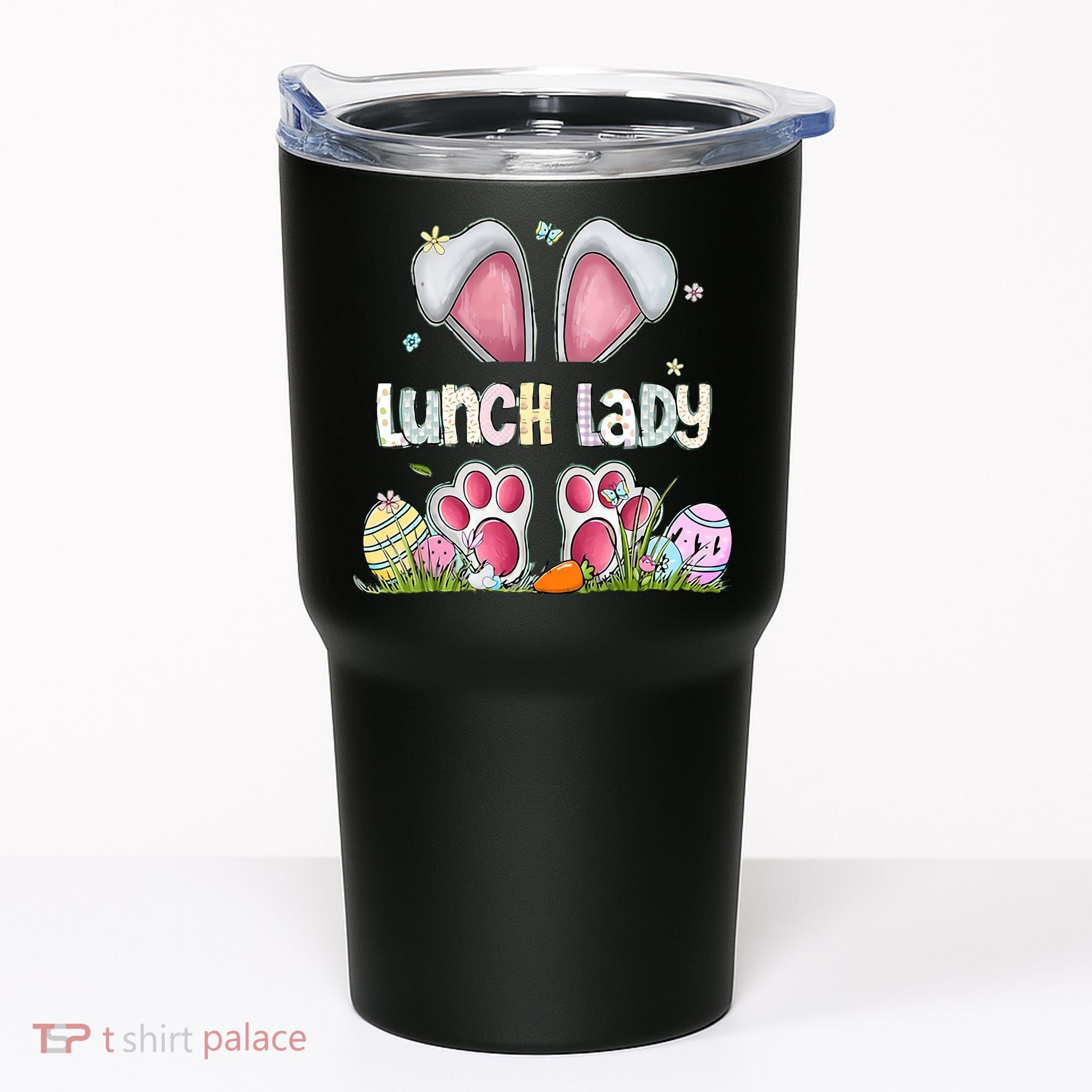 Lunch Lady Bunny Cute Easter Lunch Lady Easter Cafeteria Worker Lunch Tumbler