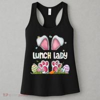 Lunch Lady Bunny Cute Easter Lunch Lady Easter Cafeteria Worker Lunch Women's Tank Top thumb 3