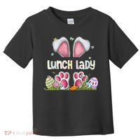 Lunch Lady Bunny Cute Easter Lunch Lady Easter Cafeteria Worker Lunch Toddler T-Shirt thumb 0