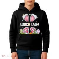 Lunch Lady Bunny Cute Easter Lunch Lady Easter Cafeteria Worker Lunch Kids Hoodie thumb 4