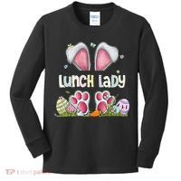 Lunch Lady Bunny Cute Easter Lunch Lady Easter Cafeteria Worker Lunch Kids Long Sleeve Shirt thumb 0