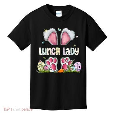 Lunch Lady Bunny Cute Easter Lunch Lady Easter Cafeteria Worker Lunch Kids T-Shirt