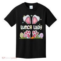 Lunch Lady Bunny Cute Easter Lunch Lady Easter Cafeteria Worker Lunch Kids T-Shirt thumb 0