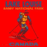 Lake Louise Banff National Park Alberta Canada. Santa Hat thumb 1