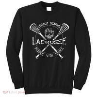 Lacrosse Legally Beating People With Sticks Sweatshirt thumb 0