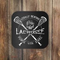 Lacrosse Legally Beating People With Sticks Coaster thumb 0