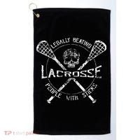 Lacrosse Legally Beating People With Sticks Golf Towel thumb 0