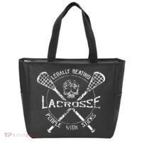 Lacrosse Legally Beating People With Sticks Tote Bag thumb 0