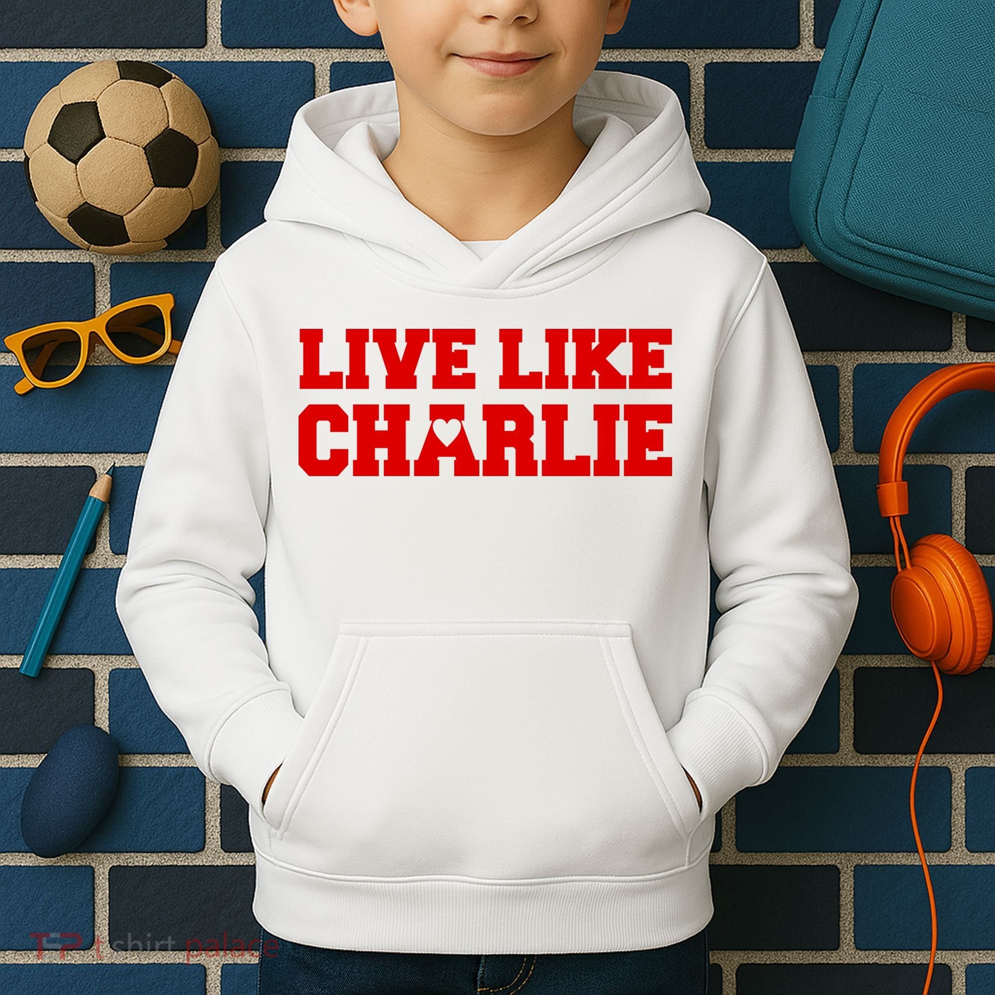 Live Like Charlie Kirk Kids Hoodie