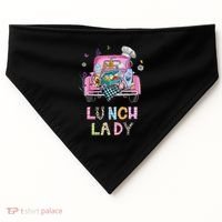 Lunch Lady Cute Truck Lunch Ladies Squad Cafeteria Crew USA-Made Doggie Bandana thumb 0