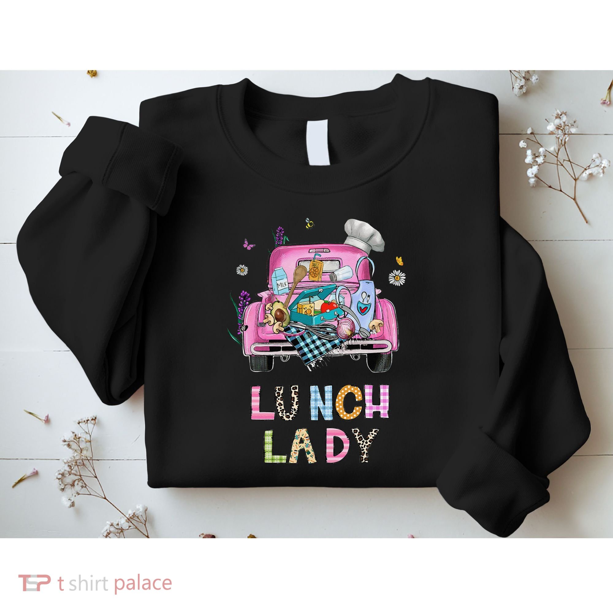 Lunch Lady Cute Truck Lunch Ladies Squad Cafeteria Crew Sweatshirt