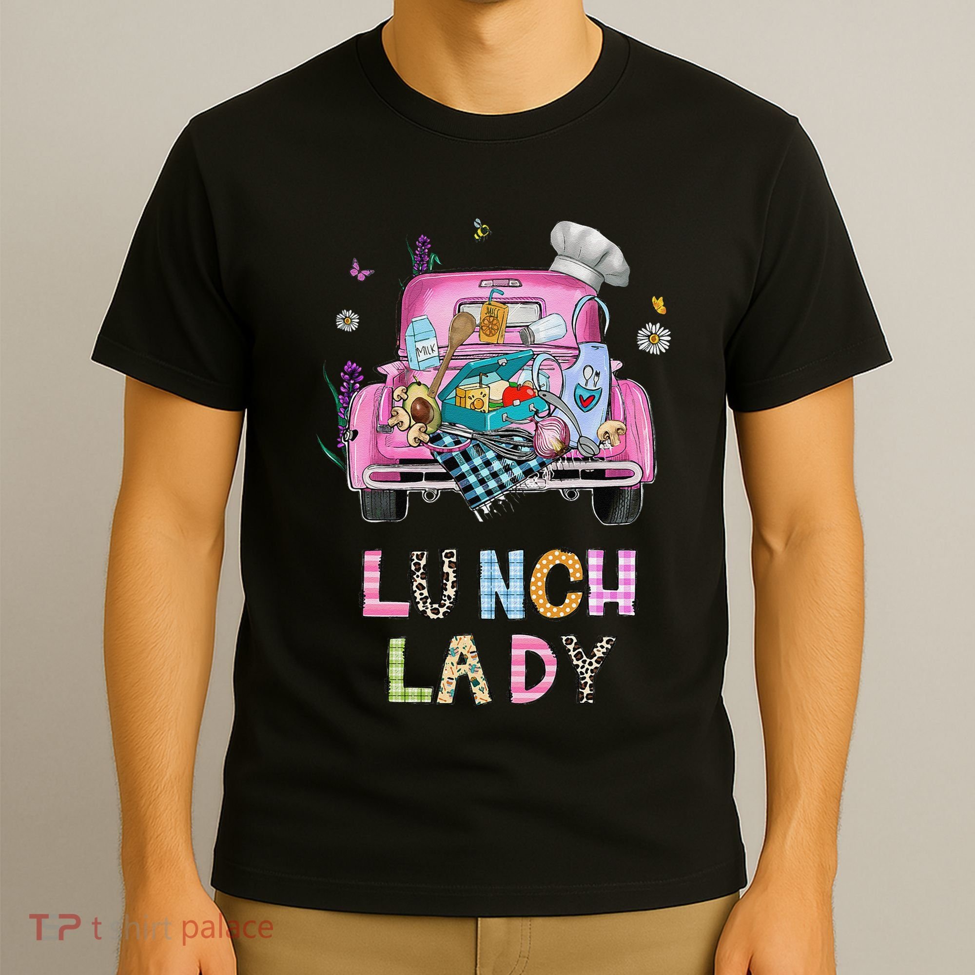 Lunch Lady Cute Truck Lunch Ladies Squad Cafeteria Crew T-Shirt