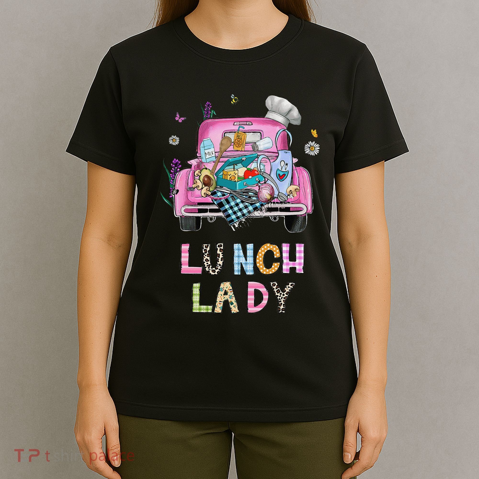 Lunch Lady Cute Truck Lunch Ladies Squad Cafeteria Crew T-Shirt
