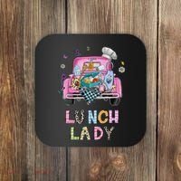 Lunch Lady Cute Truck Lunch Ladies Squad Cafeteria Crew Coaster thumb 0