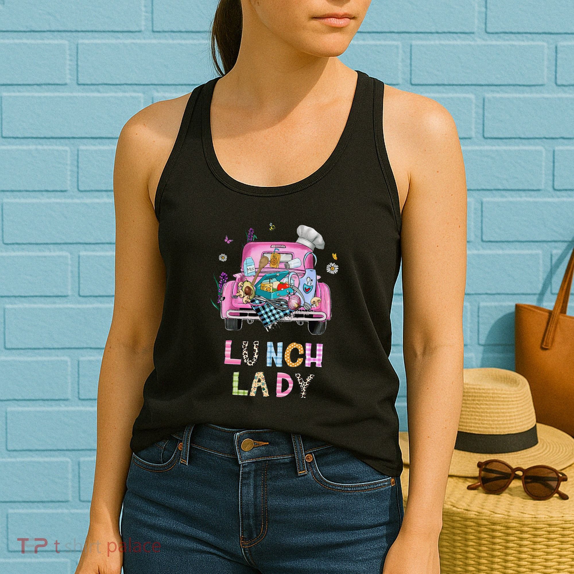 Lunch Lady Cute Truck Lunch Ladies Squad Cafeteria Crew Women's Tank Top
