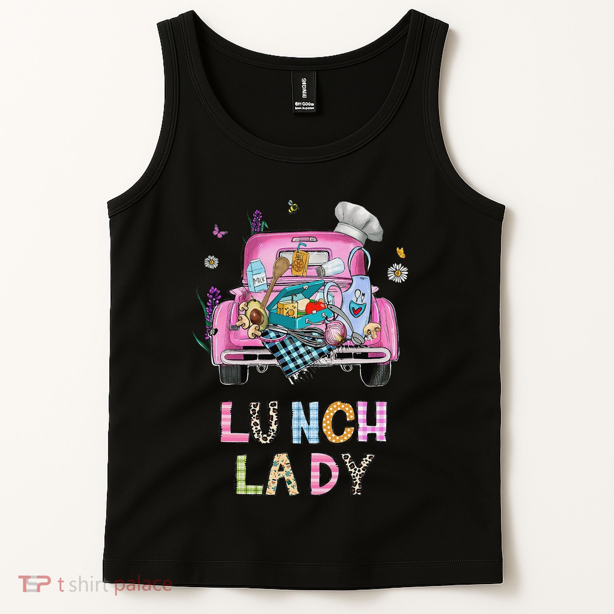 Lunch Lady Cute Truck Lunch Ladies Squad Cafeteria Crew Tank Top