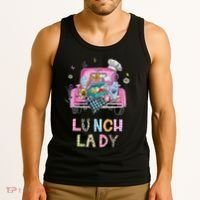 Lunch Lady Cute Truck Lunch Ladies Squad Cafeteria Crew Tank Top thumb 3