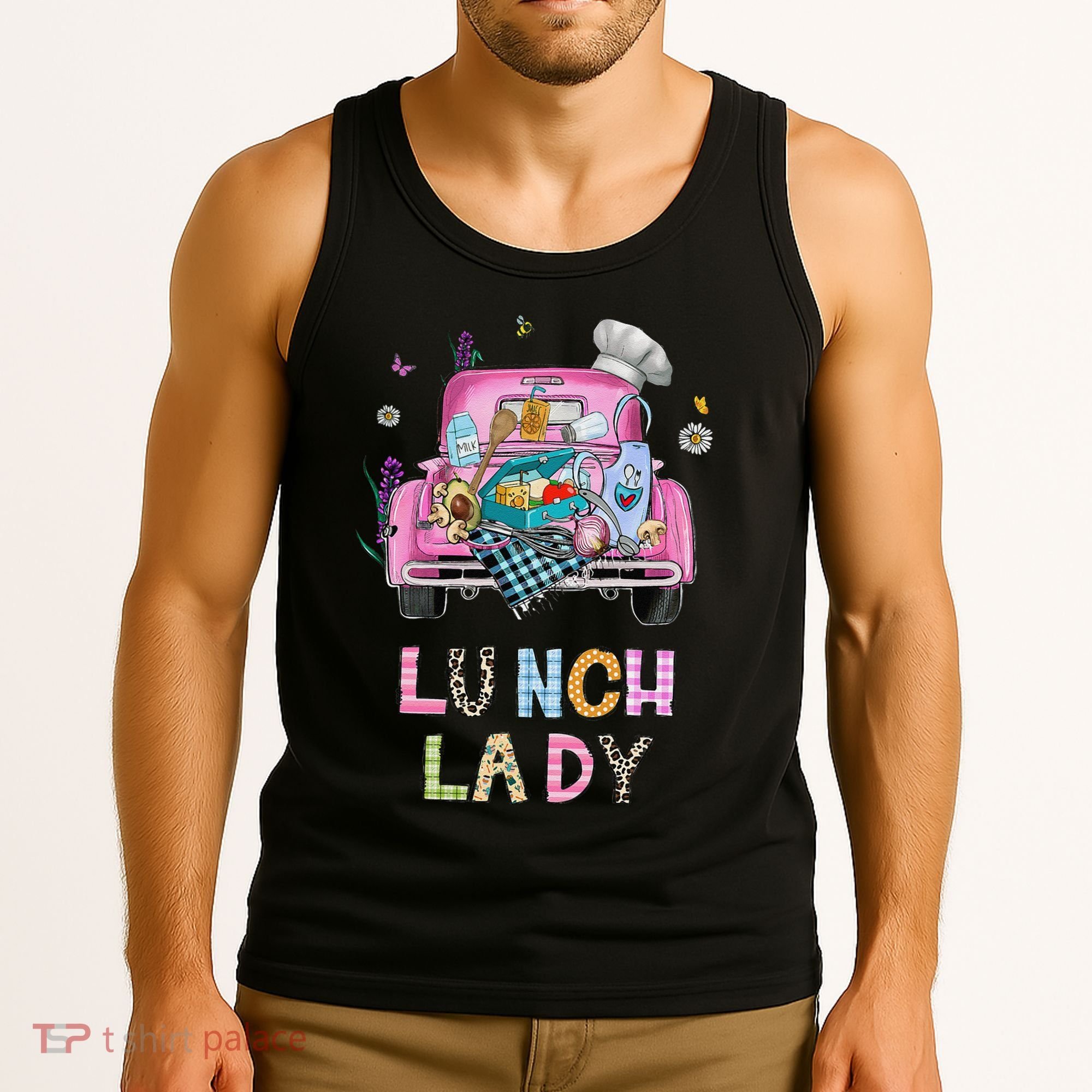 Lunch Lady Cute Truck Lunch Ladies Squad Cafeteria Crew Tank Top