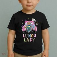 Lunch Lady Cute Truck Lunch Ladies Squad Cafeteria Crew Toddler T-Shirt thumb 2