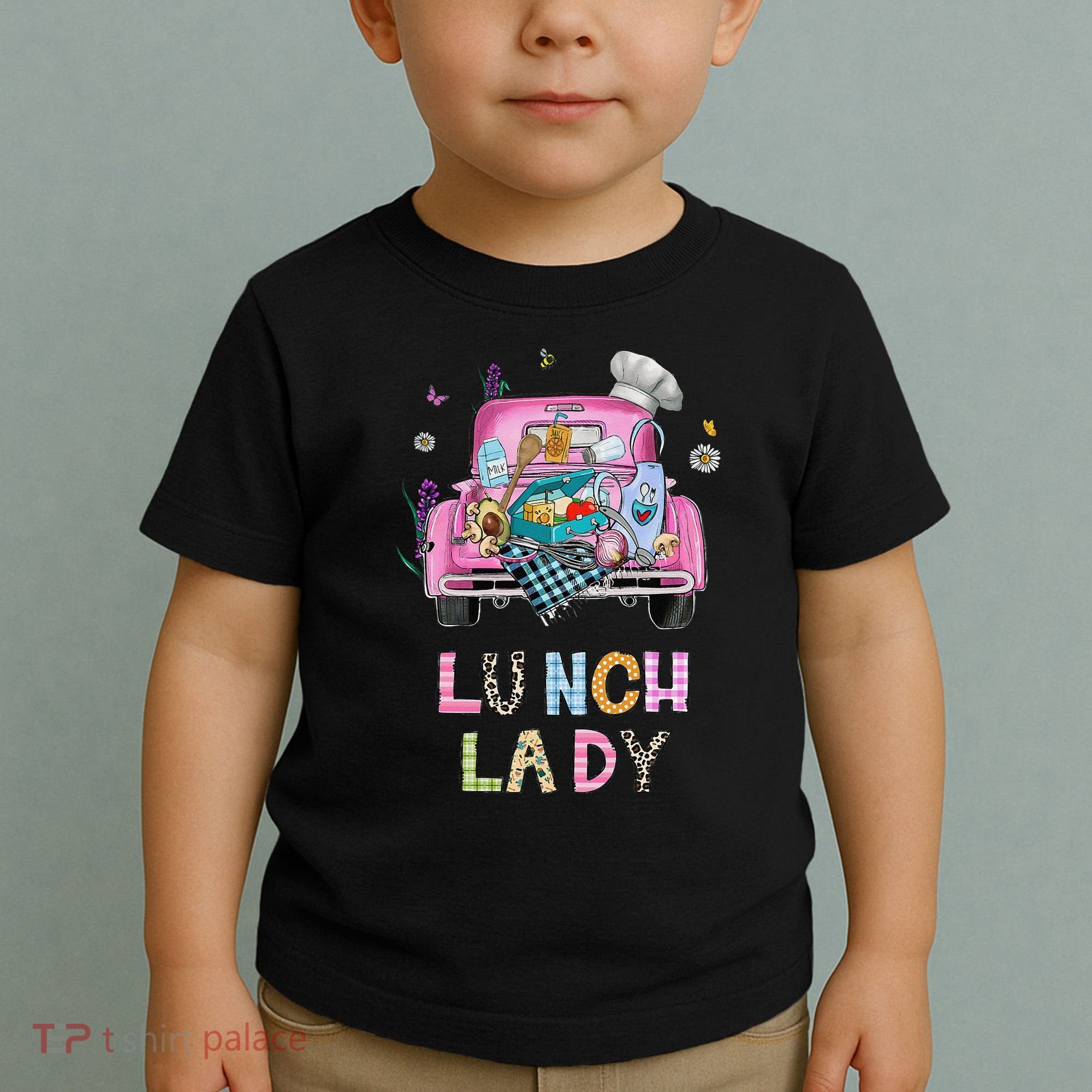 Lunch Lady Cute Truck Lunch Ladies Squad Cafeteria Crew Toddler T-Shirt