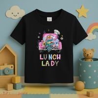 Lunch Lady Cute Truck Lunch Ladies Squad Cafeteria Crew Toddler T-Shirt thumb 3