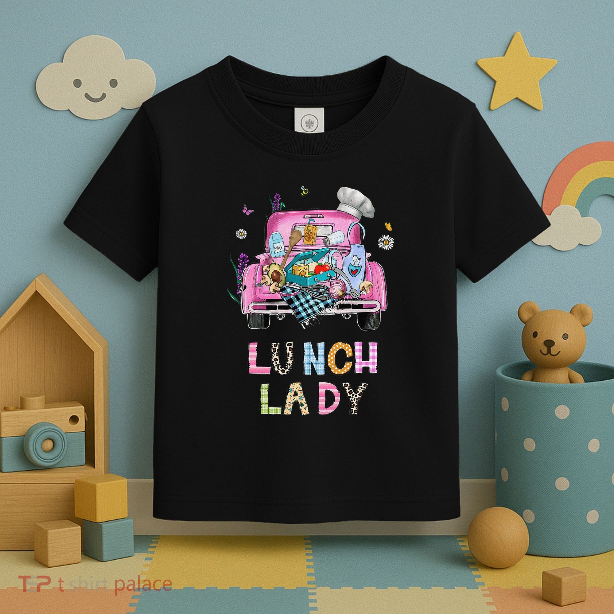 Lunch Lady Cute Truck Lunch Ladies Squad Cafeteria Crew Toddler T-Shirt