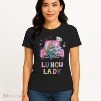 Lunch Lady Cute Truck Lunch Ladies Squad Cafeteria Crew Women's T-Shirt thumb 4
