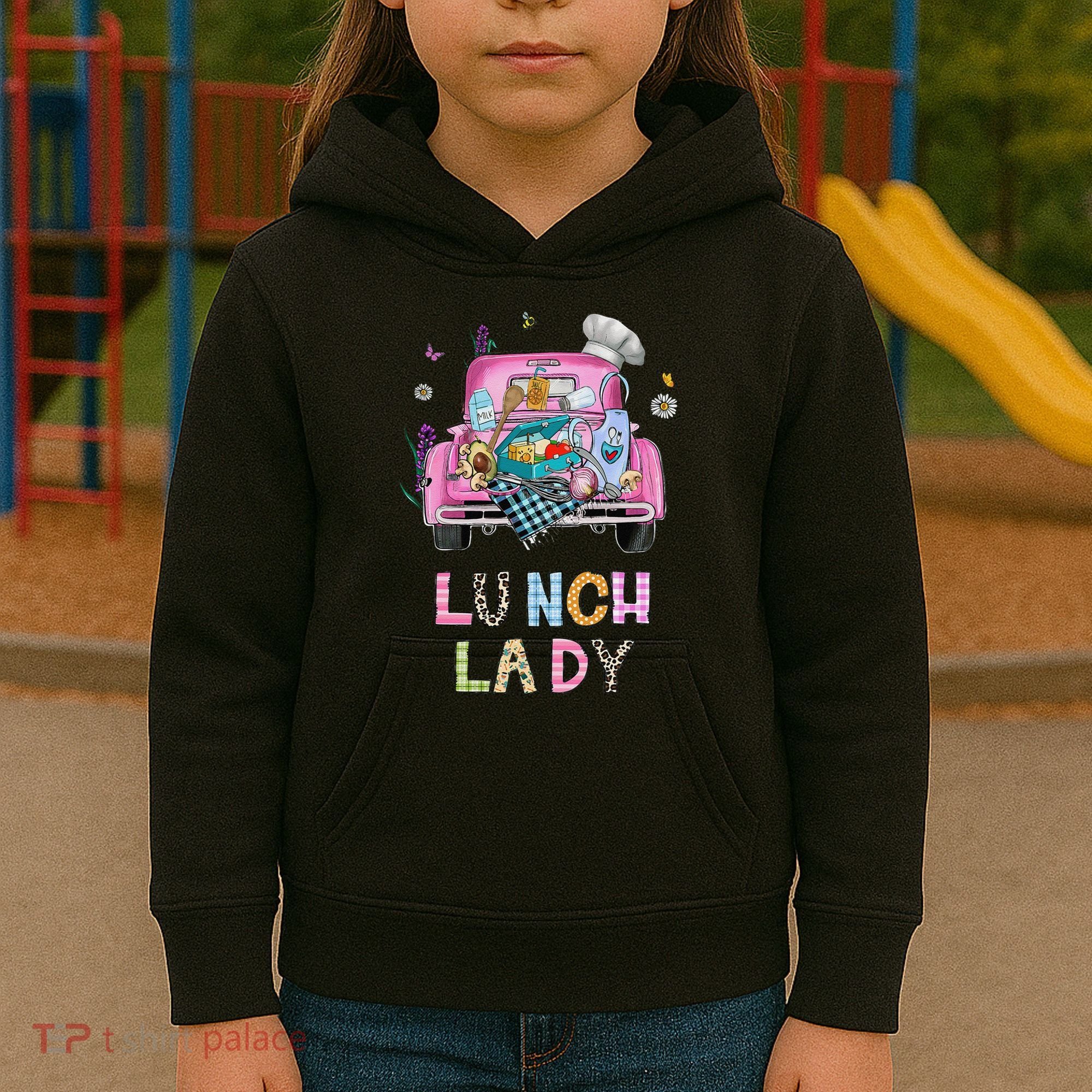 Lunch Lady Cute Truck Lunch Ladies Squad Cafeteria Crew Kids Hoodie