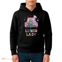 Lunch Lady Cute Truck Lunch Ladies Squad Cafeteria Crew Kids Hoodie thumb 4