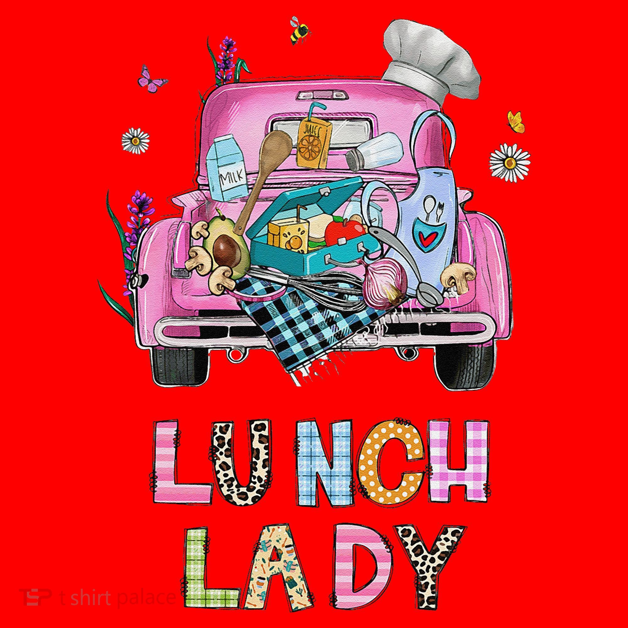 Lunch Lady Cute Truck Lunch Ladies Squad Cafeteria Crew Santa Hat