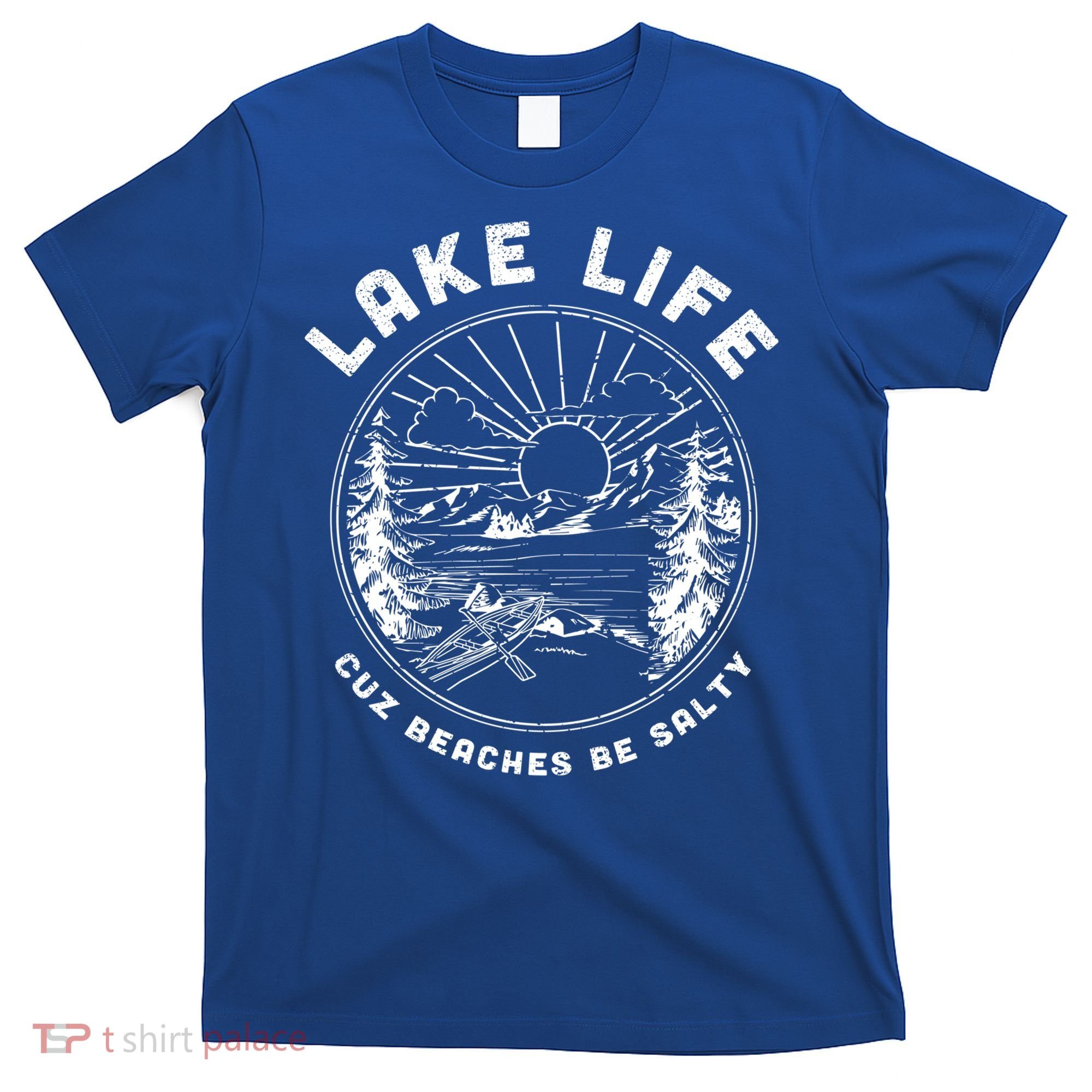 Lake Life Cuz Beaches Be Salty Retro Vintage Lake Mode Gift T-Shirt